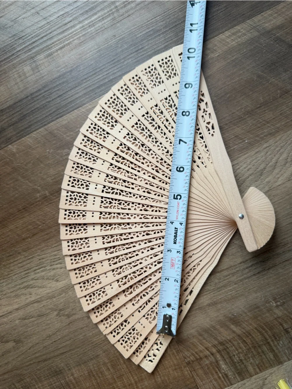Brand New! 24 Wooden Fans with white bags and thank you tags